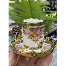 Caviar Lüx Porselen 6 Lı Fincan Takımı Pink-4926 Çok Renkli