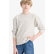 Defacto Erkek Çocuk Bisiklet Yaka Triko Kazak C9468a825augr210 Gri Defacto Erkek Çocuk Bisiklet Yaka Triko Kazak C9468a825augr210 Gri