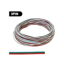 3 Pin Kordon Kablo 3x0.22mm Şerit Led Kablosu 3 Lü Jst Elektrik Kablosu Kalaylı Bakır Kablo 100 Metre