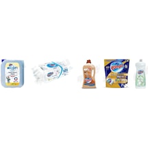 Bingo Çamaşır Suyu 4 Lt + Yüzey Tem. Havlusu 96'lı + Ahşap Temizleyici 1lt + Pro Tablet 60'lı + Sıvı Bulaşık Deterjanı 1500 Ml 5'li Set 2'li Set