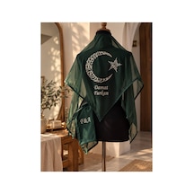 İsimli Damat Omuz Örtüsü & Eldiven Set Ayyıldız Nakışlı - 932113173