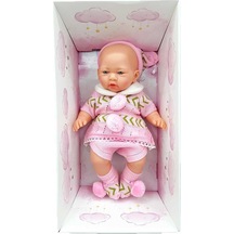 Azra Newborn Triko Elbiseli Pembe-Gri-Yeşil