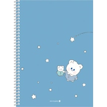Morning Glory 2000 Çizgili Defter 25,2x17,8 Cm Mavi 10230-89770