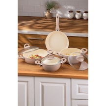 Emsan Crystal Rose 7 Parça Güveç Seti Rose