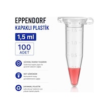 Eppendorf Kapaklı Plastik 1,5 Ml - 100 Adet