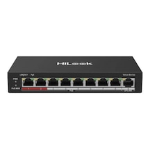 Hılook Ns-0109p-60 B , 8 Port, Megabit, Poe 60w, 1 Port Megabit Uplink, Long Range 250metre, Yönetilemez, Masaüstü Switch