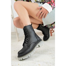 Nesil Shoes Dvm 5010 Siyah Bağcıklı Kadın Bot-siyah