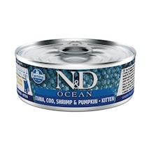 N&D Ocean Morina Balığı Karides ve Balkabaklı Konserve Yavru Kedi Maması 80 G