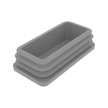 Cateksss 50x100 Mm Kademeli İç Profil Tapası Ral7016 - 46 Lı Paket Siyah