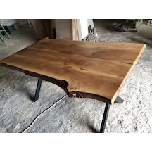 Bintaşmobilya Naturel Doğal Kenar Ceviz Ağacı Kütük Masa Ölçüsü 160X85.Cm
