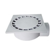 Bahçe Süzgeci 25x25/100 Yandan Çıkışlı Gri
