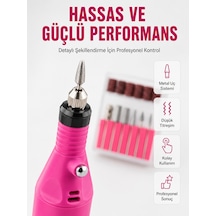 Elektrikli Manikür Pedikür Törpü Seti 6 Başlıklı Yeni Nesil - Lisinya