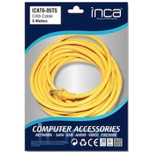 Inca Cat 6 26 Awg 5 Metre Sarı Ethernet Kablosu