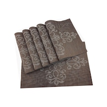 Kahverengi Kraliyet Yüksek Sınıf 6 Adet Placemats Pvc Yemek Masası Placemat Bar Mat Plaka Mat Masa Mat Seti Mutfak Sıcak Pedler 30 45 Cm Kahverengi