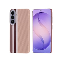 Galaxy Uyumlu S26 Plus Kılıf Ultra İnce Magsafe Karbon Fiber Görünümlü İnce Hafif Pazarplus Altın