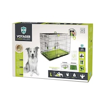 M-pets Voyager 2 Kapılı Köpek Kafesi Large Yeşil 91x58x63 Cm 244-52029.03