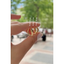Gümüş Taşsız Beşgen 1 Çift Halka Küpe Nz46e12 Diğer