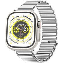 Sones Zincir Toka Paslanmaz Çelik  Saat Kordonu iOS Uyumlu  Watch Ultra 49mm-watch Ultra 2 49mm / Seri 9-8-7 45mm / Se 3-se 2-6-se-5-4 44mm / 3-2-1 42mm