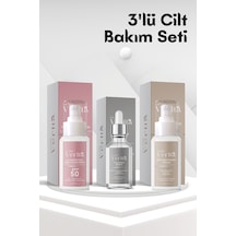 La Mia Verita Cilt Beyazlatıcı Krem 50 ML + Kolajen Serum 30 ML + Ton Eşitleyici Pembe Güneş Kremi SPF50+ 50 ML