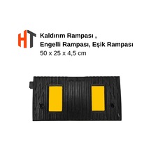 Kauçuk Rampa, Otopark Rampası, Kaldırım Rampası 50 X 25 X 4,5 Cm