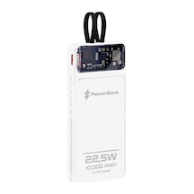 10000mah 22,5w Type-c Ve Lightning Kablolu Hızlı Şarj Powerbank