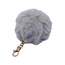 Gümüş Renk Peluş Ponpon Anahtarlık 971