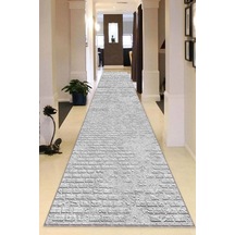 Gri Kaymaz Modern Kesme Rulo Özel Ölçülü Yolluk Ar1202n11
