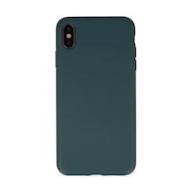 Apple İphone Xs Max Kılıf Nano İçi Kadife Silikon - Koyu Yeşil 0.2M-Çok Renkli
