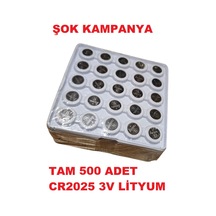 Liyuan Uzun Ömürlü Cr2025 3v Lityum Pil 500 Adetlik Özel Paketi