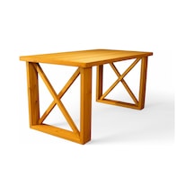 Neiwel Garden Dian Doğal Ahşap Bahçe Yemek Masası-80-100 Açık Ceviz