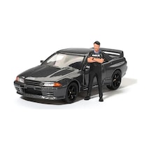 Mini Gt 1/64 Nissan Skyline Gt-r R32 Gunmetal W/ Matsuda Figure Tsugio Matsuda Collection