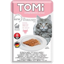 Tomi Sterilised Sığır Etli Pouch Kısırlaştırılmış Yetişkin Kedi Maması 85 G