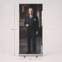Atatürk Poster Baskılı Roll Up Banner 100x200cm No:5 Diğer