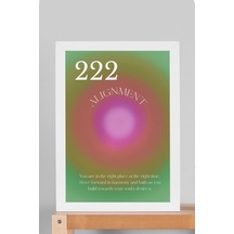 Angel No 222 Alignment Çerçeveli Tablo Melek Sayıları Hizalamak Aura Enerji Renkleri