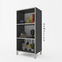 Kenzlife Mutfak Dolabı Pakize 108 050 030 Gri Ayaklı Banyo Evrak Ofis Ayakkabılık Kiler