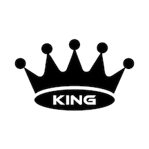 King Yazılı Kral Tacı Sticker-miyrem Oto-motor-laptop-duvar-dekor 21 X 13 Cm
