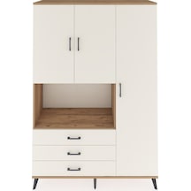Hyperion Dolap 7 Raflı 3 Çekmeceli 3 Kapaklı 132x44x195 Çam-a... Çam
