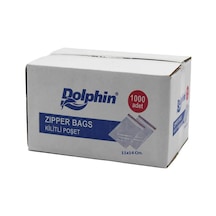 Dolphin Kilitli Şeffaf Buzdolabı Kilitli Saklama Poşeti Torba - 11x14 Cm. - 1000 Adet - Kutu