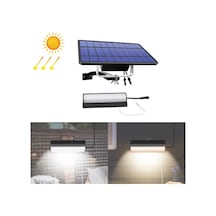 Sones Çekmeli Anahtar 2'si 1 Arada Güneş Enerjili Işık 60 Led'li Manzara Avlu Duvar Lambası, Işık Rengi: Beyaz Işık Siyah Kabuk