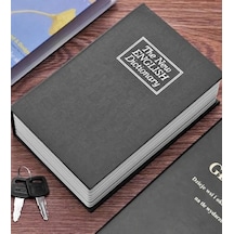 Kitap Görünümlü Gizli Kasa Çelik Para Mücevher Altın Kutusu-Siyah