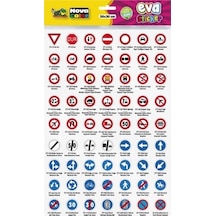 NOVA COLOR EVA STİCKER TRAFİK İŞARETLERİ NC-455