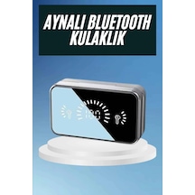 Mey İthalat Powerbankli Bluetooth Kulaklık Yüksek Ses Aynalı Çift Dijital Gösterge Ekranı