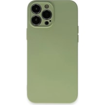 Newface Apple İphone 13 Pro Kılıf Nano İçi Kadife Silikon - Yeşil