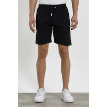 Tarzsokak Unisex Slim Fitt/dar Siyah 2 Iplik Yazlık Ince Spor Şort