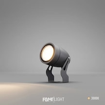 FoneLight Egitera 33 cm LED Kazıklı Çim Armatürü Spot Antrasit Alüminyum IP65 Bahçe Peyzaj Aydınlatması 7W