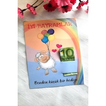 Uçan Kuzucuk Bayram Kartı - Bayram Tebrik Kartı - Bayram Harçlık