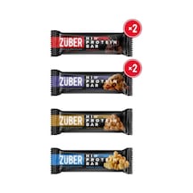 Züber Hi Protein Deneme Pakaeti Kakaolu + Badem Ezmeli + Yer Fıstığı Ezmeli + Fındık Ezmeli 6 x 45 G