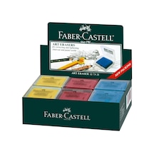 FABER CASTELL HAMUR SİLGİ RENKLİ PLS.KUTULU 18 Lİ