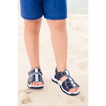 Kiko Kids Erkek Çocuk Sandalet Arz 2358 Lacivert - Mavi 001