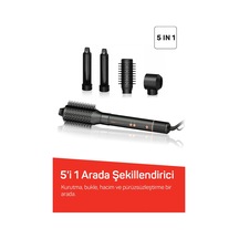 Ar5198 Revolution Line Bldc Ionic Hava Üflemeli Saç Şekillendirici 5 Başlık, 1500w, Antrasit
